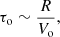 $$ \begin{aligned} \tau _{\rm o}\sim \frac{R}{V_{\rm o}}, \end{aligned} $$