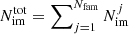 $ N_{\mathrm{im}}^{\mathrm{tot}}=\sum\nolimits_{j=1}^{N_{\mathrm{fam}}} N_{\mathrm{im}}^j $
