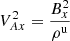 $ V_{Ax}^2= \frac{B_x^2}{\rho ^{\mathrm{u}}} $
