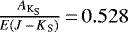 $\frac{A_{\textrm{K}_{\textrm{S}}}}{E({J\,{-}\,K}_{\textrm{S}})}\,{=}\,0.528$