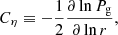 $$ \begin{aligned} C_{\rm \eta } \equiv -\frac{1}{2} \frac{\partial \ln P_{\rm g}}{\partial \ln r} , \end{aligned} $$