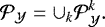 \begin{equation*} {{\mathcal{P}}_{\mathcal{Y}}} = \cup_k {\mathcal{P}}_{\mathcal{Y}}^k. \end{equation*}