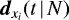 $\vec{d}_{x_i}(t \, | \, N)$