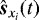 $\vec{\hat{s}}_{x_i}(t)$