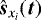 $\vec{\hat{s}}_{x_i}(\vec{t})$