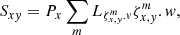 $$ \begin{aligned}&S_{x{ y}}=P_x \sum _m L_{\zeta _{x,{ y}}^m.{ v}}\zeta _{x,{ y}}^m.w,\end{aligned} $$