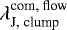 $\lambda_{\textrm{J, clump}}^{\textrm{com, flow}}$