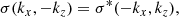 $$ \begin{aligned} \sigma (k_{{x}},-k_{{z}})=\sigma ^{*}(-k_{{x}},k_{{z}}), \end{aligned} $$
