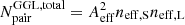 $ N_{\rm pair} ^{\rm GGL, total}=A_{\rm eff}^2 n_{\rm eff,S} n_{\rm eff,L} $