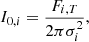 $$ \begin{aligned} I_{0,i} = \frac{F_{i, T}}{2\pi \sigma _i^2} ,\end{aligned} $$