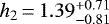 $h_{2}\,{=}\,1.39^{+0.71}_{-0.81}$