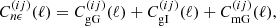 $$ \begin{aligned} C^{(ij)}_{n \epsilon }(\ell ) = C^{(ij)}_{\rm gG}(\ell ) + C^{(ij)}_{\rm gI}(\ell ) + C^{(ij)}_{\rm mG}(\ell ) , \end{aligned} $$