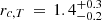 $ r_{c,T}\,=\,1.4_{-0.2}^{+0.3} $