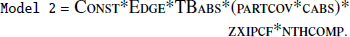 $$ \begin{aligned} {\rm{Model}}{\rm {2 = CONST*EDGE*TBABS*}}({\rm{PARTCOV*CABS}}){\rm{*}} \\&\rm{ZXIPCF*NTHCOMP} . \end{aligned} $$