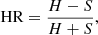 $$ \begin{aligned} \mathrm{HR} = \frac{H-S}{H+S}, \end{aligned} $$