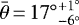 $\bar{\theta}\,{=}\,{17^{\circ}}^{+1^{\circ}}_{-6^{\circ}}$