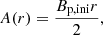 $$ \begin{aligned}&A(r) = \frac{ B_{\rm p,ini} r }{2}, \end{aligned} $$