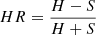$ HR = \frac{H-S}{H+S} $