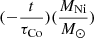 $ (-\frac{t}{\tau_{\mathrm{Co}}}) (\frac{M_{\mathrm{Ni}}}{M_{\odot}}) $