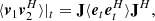 $$ \begin{aligned} \langle \boldsymbol{v}_1\boldsymbol{v}_2^H\rangle |_t=\mathbf J \langle \boldsymbol{e}_t\boldsymbol{e}_t^H\rangle \mathbf J ^H, \end{aligned} $$