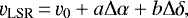 \begin{equation*}\varv_{\textrm{LSR}}\,{=}\,\varv_{0} +a\Delta \alpha +b\Delta \delta, \end{equation*}
