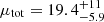 $ \mu_{\mathrm{tot}}=19.4^{+11}_{-5.9} $