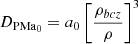$$ \begin{aligned} D_{\rm {PMa_0}} = a_0 \left[\frac{\rho _{{bcz}}}{\rho }\right]^3 \end{aligned} $$