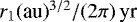 $r_1(\textrm{au})^{3/2}/(2\pi)\,\textrm{yr}$