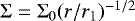 $\Sigma=\Sigma_0(r/r_1)^{-1/2}$