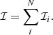 $$ \begin{aligned} \mathcal{I} = \sum _i^N{\mathcal{I} _i}. \end{aligned} $$