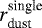 $r^{\textrm{single}}_{\textrm{dust}}$