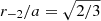 $ r_{-2}/a=\sqrt{2/3} $