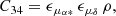 $$ \begin{aligned}&C_{34} = \epsilon _{\mu _{\alpha *}}\, \epsilon _{\mu _\delta }\,\rho ,\end{aligned} $$