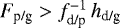 $F_{\textrm{p/g}} > f_{\textrm{d/p}}^{-1} \,h_{\textrm{d/g}}$