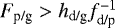 $F_{\textrm{p/g}} > h_{\textrm{d/g}} f_{\textrm{d/p}}^{-1}$