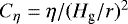 $C_{\eta}= \eta/(H_{\textrm{g}}/r)^2$