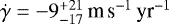 $\dot{\gamma} = -9^{+21}_{-17}\, \textrm{m\,s}^{-1}\,\textrm{yr}^{-1}$