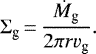 \begin{equation*}\Sigma_{\textrm{g}}\,{=}\,\frac{\dot{M}_{\textrm{g}}}{2\pi r v_{\textrm{g}}}. \end{equation*}