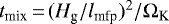 $t_{\textrm{mix}}\,{=}\,(H_{\textrm{g}}/l_{\textrm{mfp}})^2/\Omega_{\textrm{K}}$