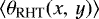 $\left \langle \theta_{\text{RHT}}(x,\,y) \right \rangle$