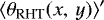 $\left \langle \theta_{\text{RHT}}(x,\,y) \right \rangle^{\prime}$