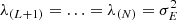 $ \lambda_{(L+1)} = \ldots = \lambda_{(N)} = \sigma_E^2 $