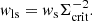 $$ \begin{aligned} w_{\rm ls}=w_{\rm s}\Sigma _{\rm crit}^{-2}. \end{aligned} $$