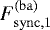 $F_{\mathrm{sync},1}^{\mathrm{(ba)}}$