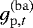 $g_{\mathrm{p},t}^{(\mathrm{ba})}$