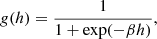 $$ \begin{aligned} g(h) = \frac{1}{1+ \exp (-\beta h)}, \end{aligned} $$