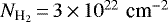 ${N_{\textrm{H}_{2}}}\,{=}\,3\,{\times}\,10^{22}\,\textrm{\,cm}^{-2}$