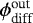 $\phi_{\textrm{diff}}^{\textrm{out}}$