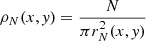 $ \rho_N(x,\mathit{y})=\frac{N}{\pi r^2_N(x,\mathit{y})} $