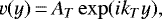 \begin{equation*} v(y)\,{=}\,A_{T}\exp(ik_{T}y),\end{equation*}